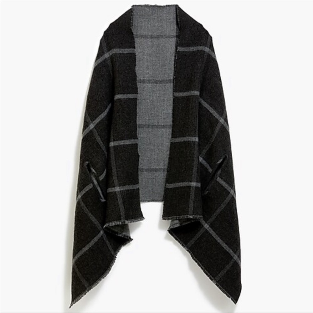 J.CREW Plaid Poncho